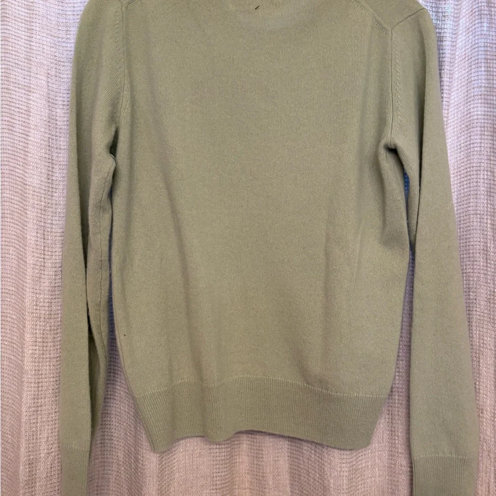 Wild Woman Sage Green Cashmere Crew Neck Sweater - Picture 2 of 7